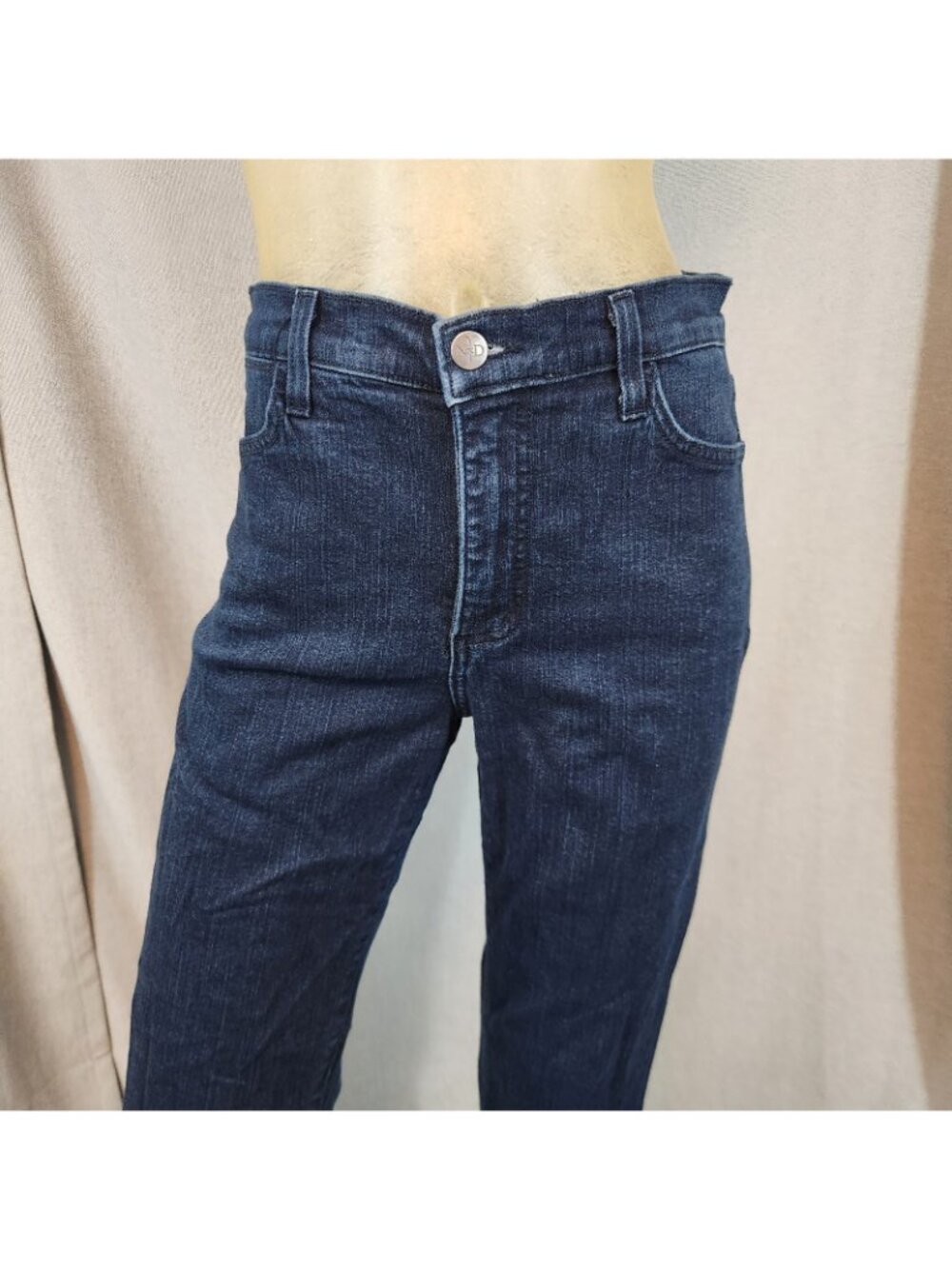 NYDJ Not Your D Blue Dark Wash Mid Rise Denim Blue Jeans Size 4 SMALL 27 Wx 31 I - Picture 2 of 8
